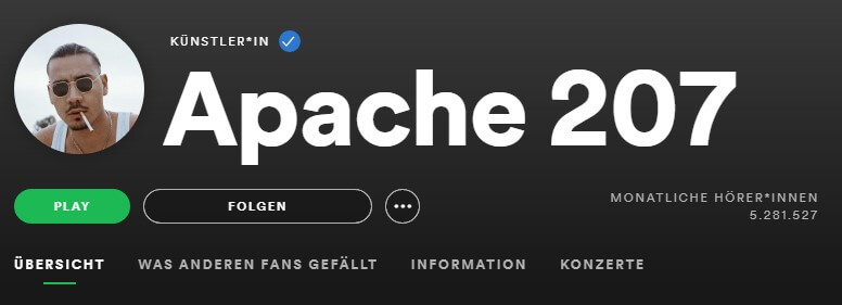 Apache Spotify Profil
