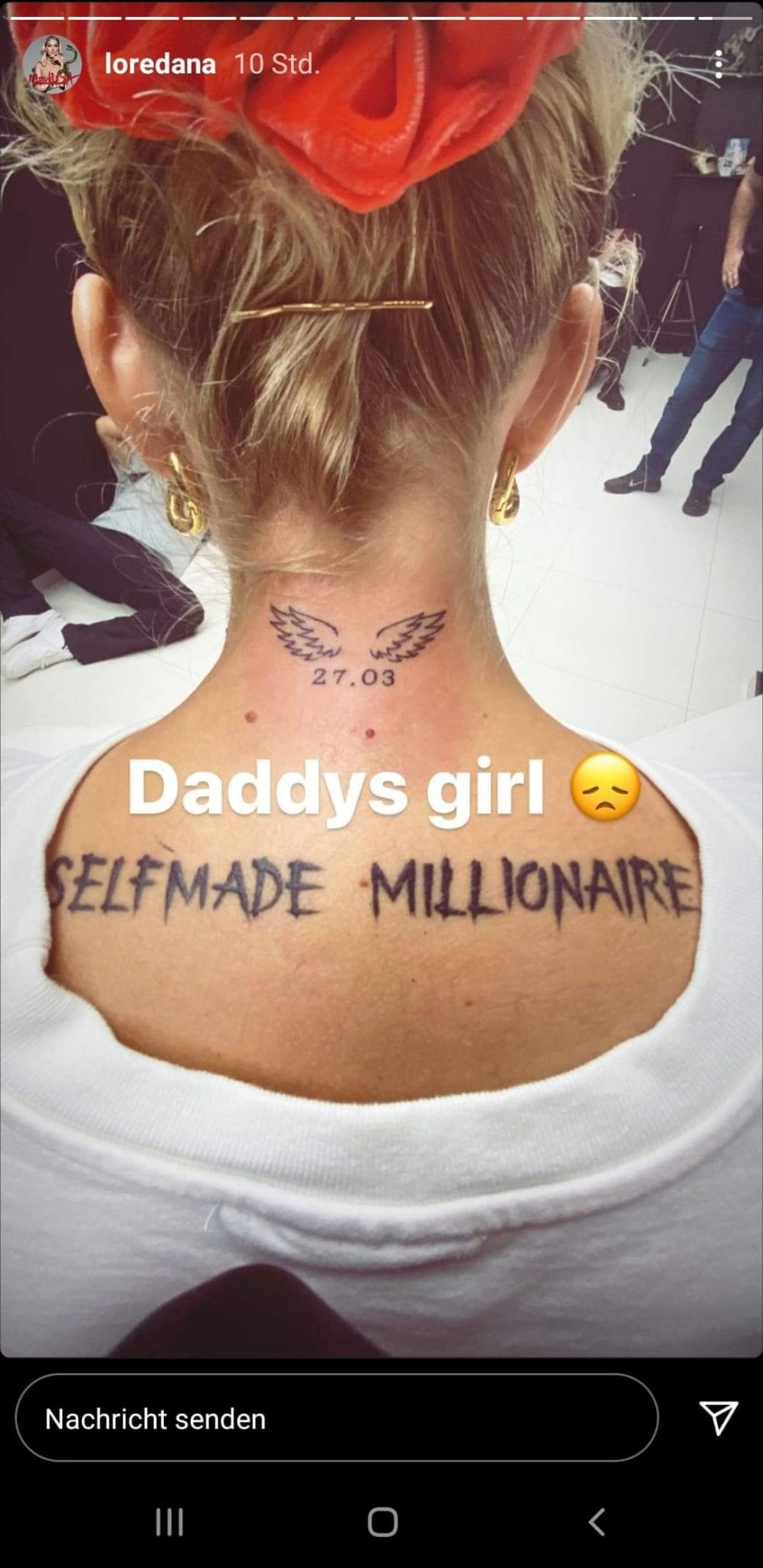 Trauriger Anlass Loredana zeigt ihr neues Nackentattoo Raptastisch