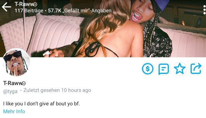 OnlyFans Profil von US-Rapper Tyga