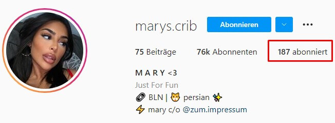 Mary mit Anspielung auf 187