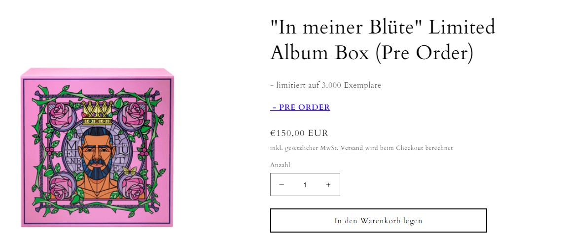 Album Box von "In meiner Blüte"