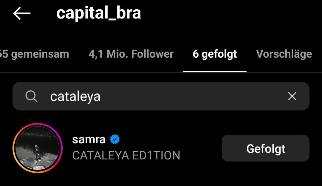 Capital Bra folgt Samra auf Instagram