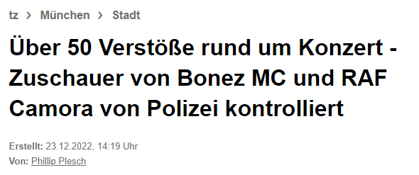 Polizeieinsatz bei Bonez MC und Raf Camora