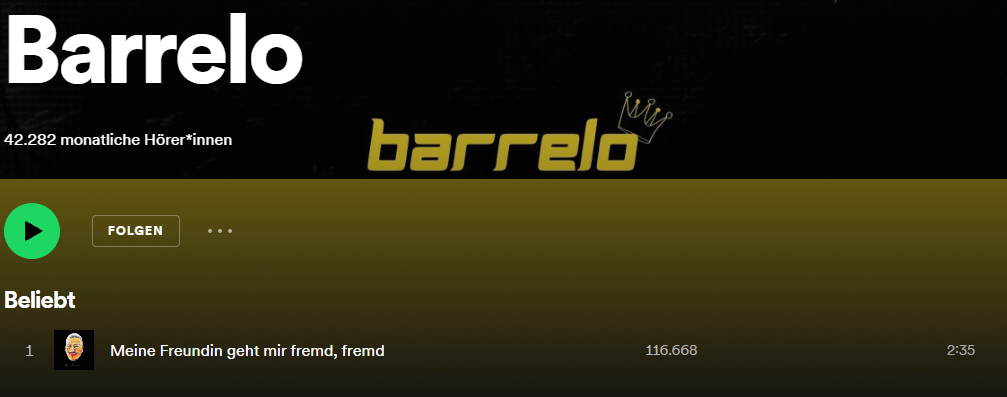 Barello's Song auf Spotify