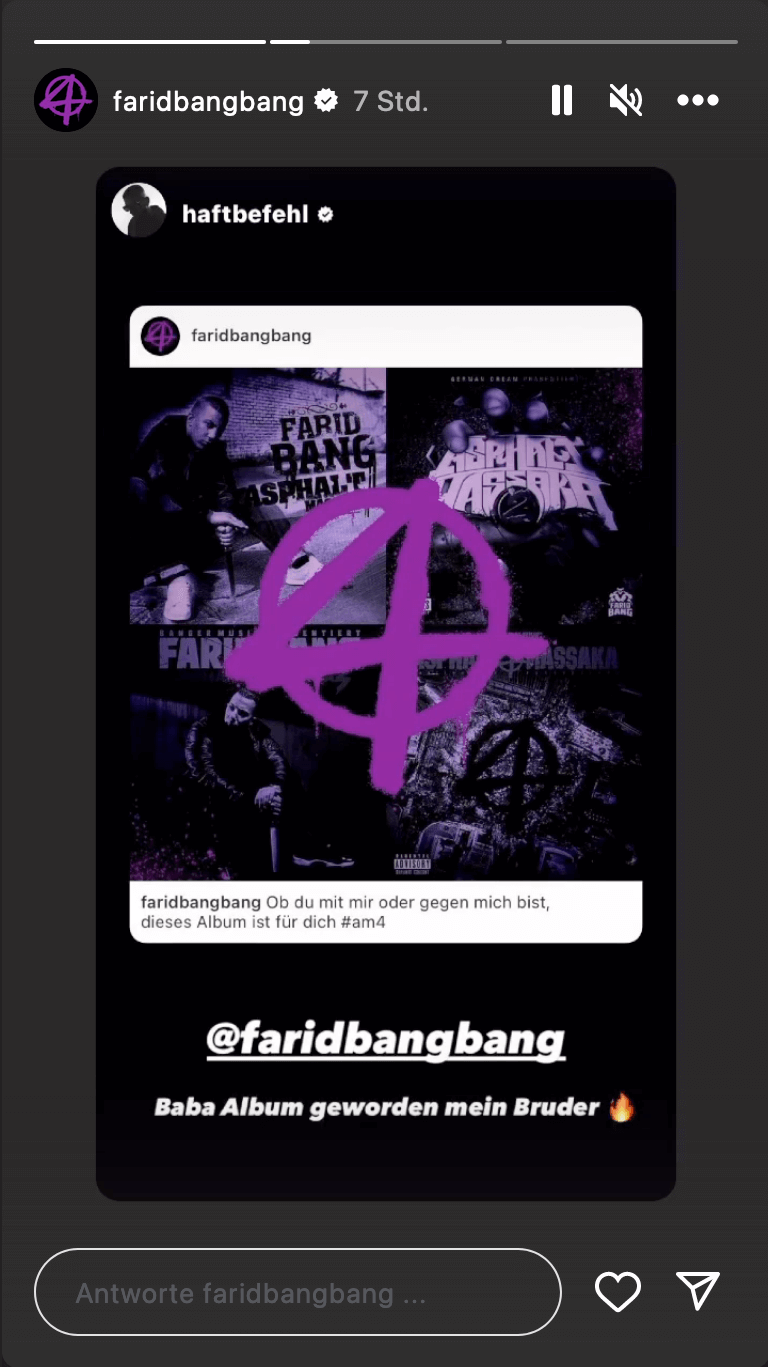 Haftbefehl und Farid Bang via Instagram