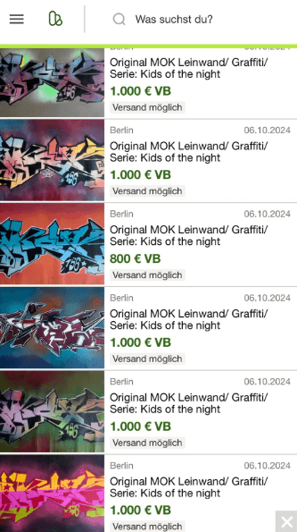 Mok verkauft Graffiti