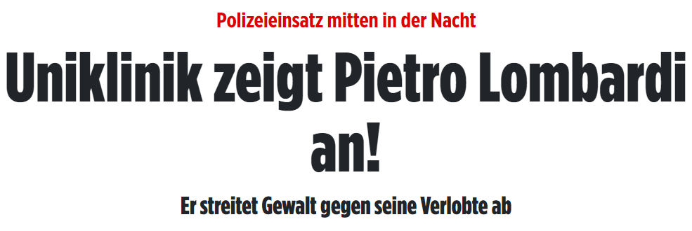 Pietro wird angezeigt