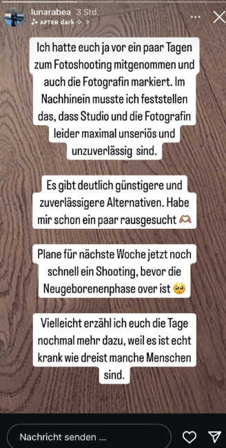 Pa Sports Ehefrau über Fotostudio