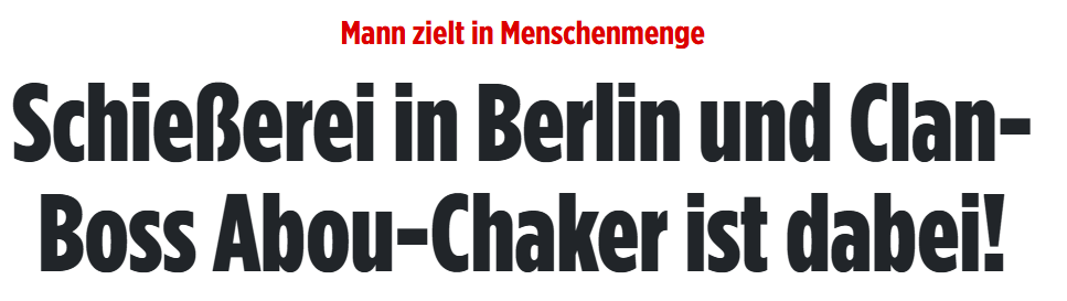 Schießerei in Berlin - War der Abou Chaker Clan Involviert?