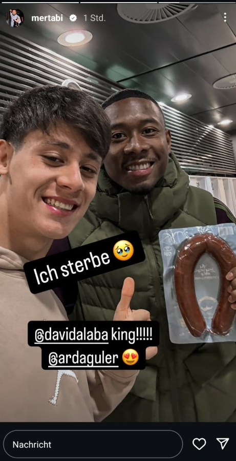 Arda Güler und David Alaba testen Eksi-Oglu Sucuk