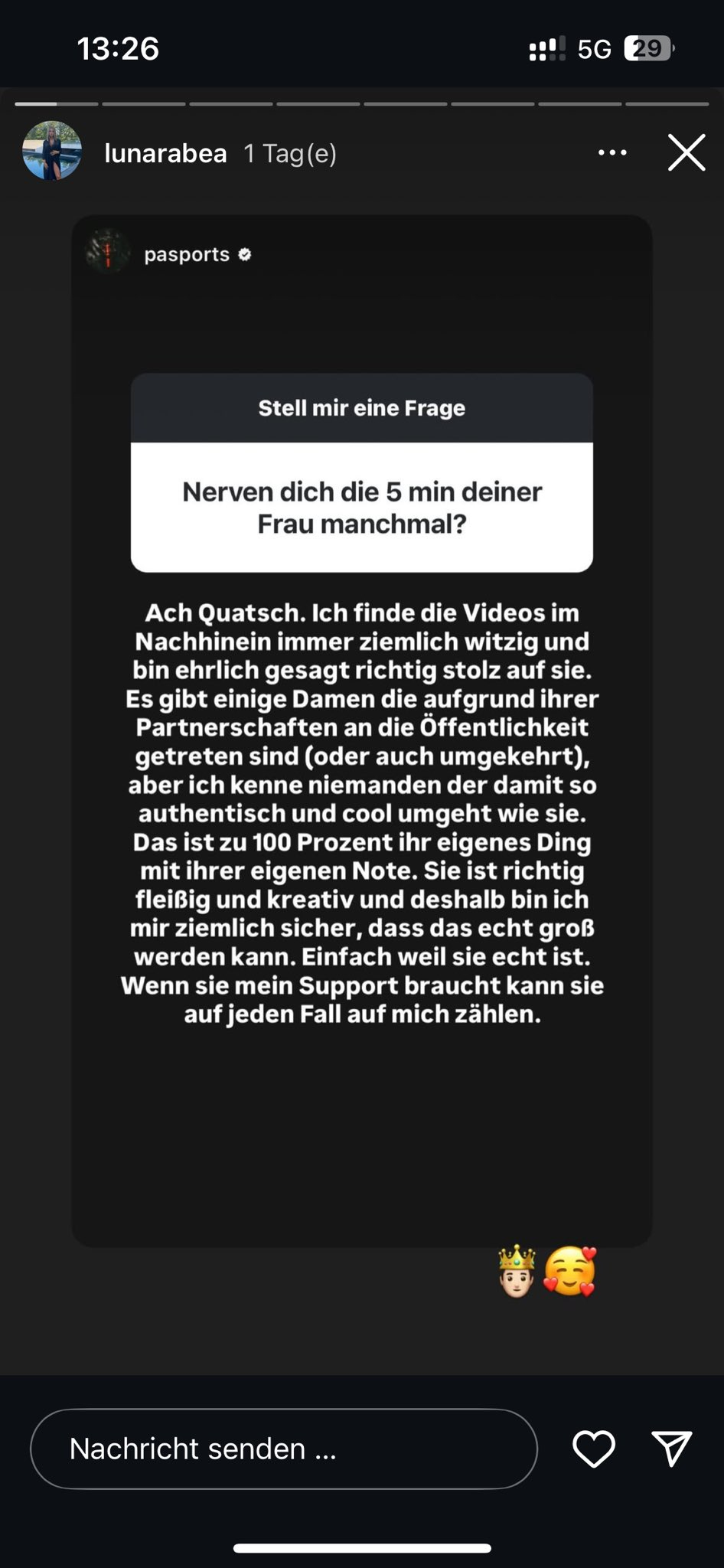 Pa Sports über Content seiner Frau