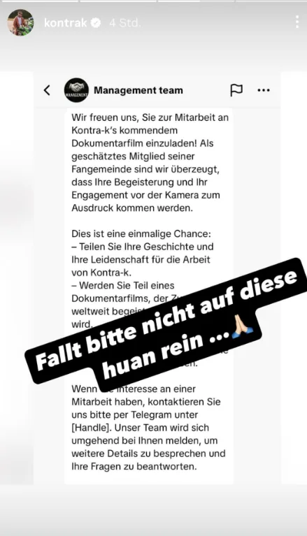 Kontra K via Instagram