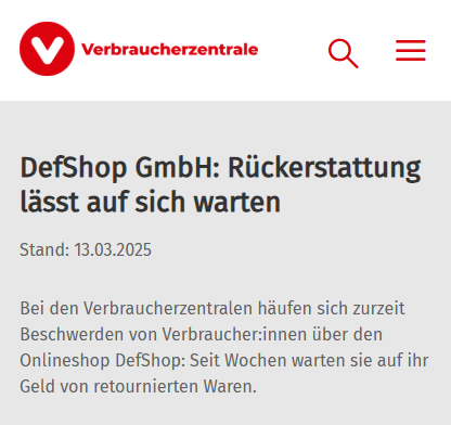 Via Verbraucherzentrale.de
