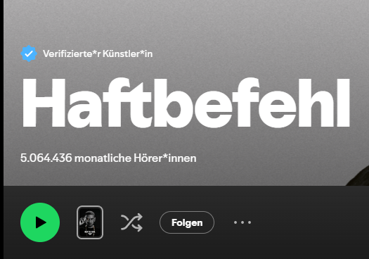 Haftbefehl Spotify