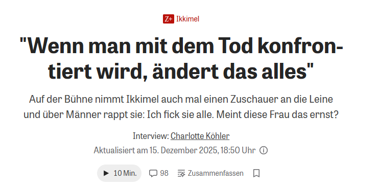 Ikkimel Interview bei Z+