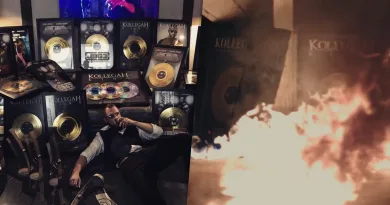 Kollegah verbrennt seine legendären Gold- und Platinschallpatten Kollegah verbrennt seine legendären Gold- und Platinschallpatten
