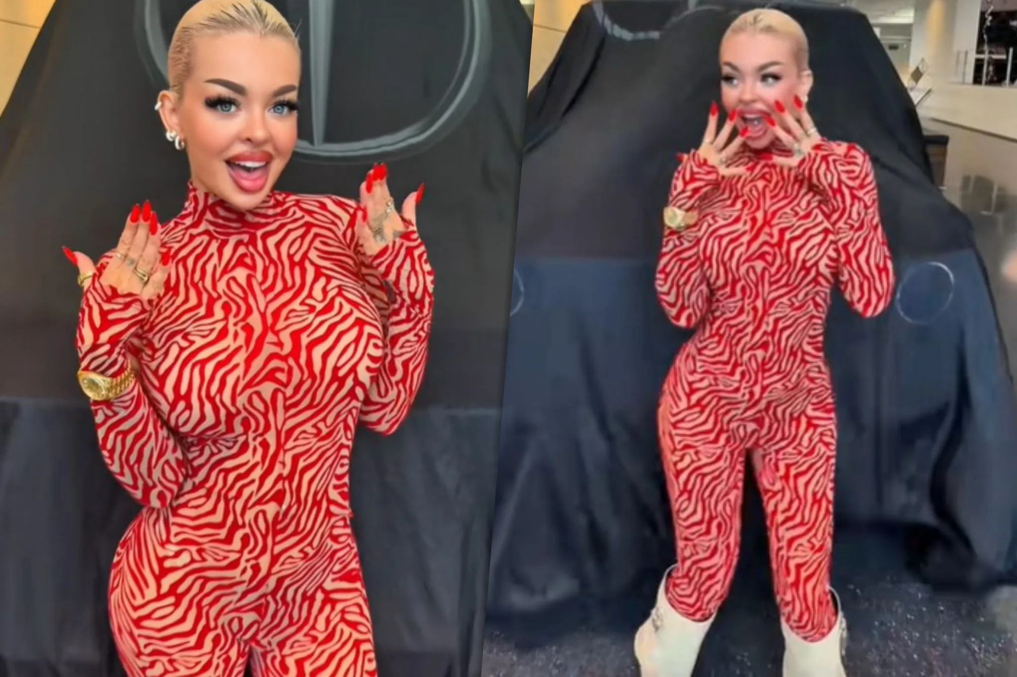 Spannende Katja Krasavice Auto Bildnull