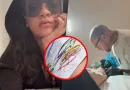 Rihanna lässt sich Kritzelei ihrer Kinder an der linken Kniekehle tätowieren