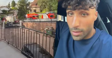 Feuerwehr, Polizei und Notarzt-Einsatz bei Nader Jindaoui