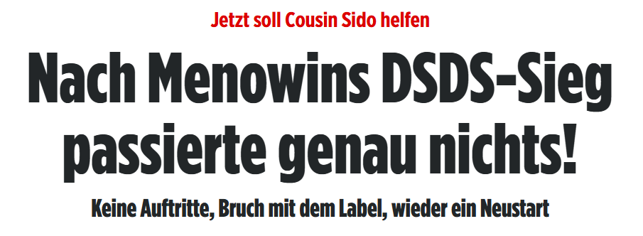 Menowin via BILD